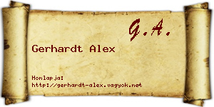 Gerhardt Alex névjegykártya